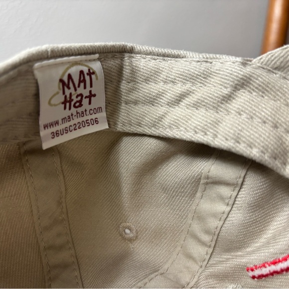 Vintage USA Olympic Beige Mat Hat Adjustable Cap - Picture 4 of 5